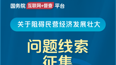 fennen大鸡巴艹逼下载观看国务院“互联网+督查”平台公开征集阻碍民营经济发展壮大问题线索